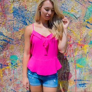 NWT- Naked Zebra Cami in hot pink